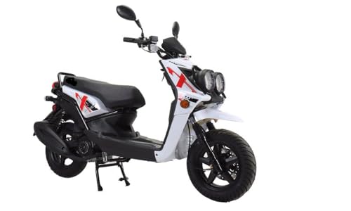 HHH Rocket 150 Moped Street Gas Vitacci Scooter 150cc Motorcycle Automatic Adult Bike with 12 inch Aluminum Wheels (Black)