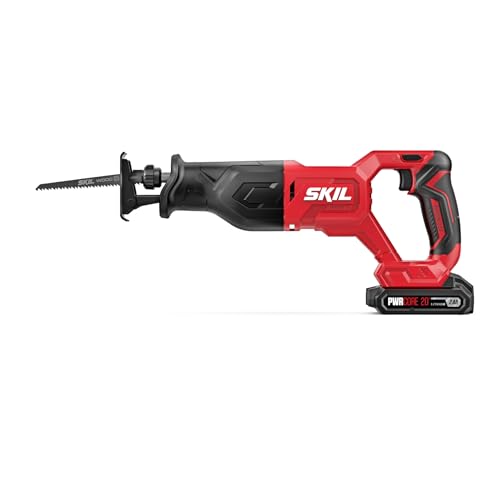 SKIL 20V Compact Reciprocating Saw Includes 2.0Ah PWR CORE 20 Lithium Battery and Charger - RS582902