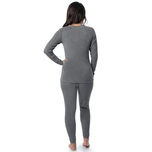 Fruit of the Loom Women's Stretch Fleece Lined Thermal Long Johns Underwear Set