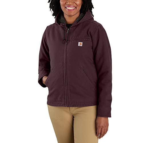 Carhartt Women's Loose Fit Washed Duck Sherpa Lined Jacket