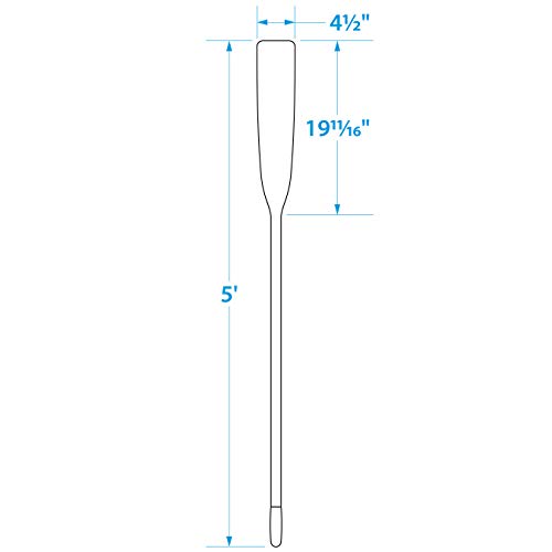 Seachoice Wood Oar, New Zealand Pine Construction, Comfort Grip, Clear Finish, Various Sizes