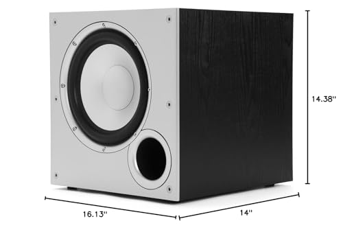 Polk Audio PSW10 10" Powered Subwoofer Home Audio – Power Port Tech, Up to 100 Watts, Big Bass in Compact Design, Easy Setup with Home Theater, Timbre-Matched with Monitor & T-Series Polk Speakers