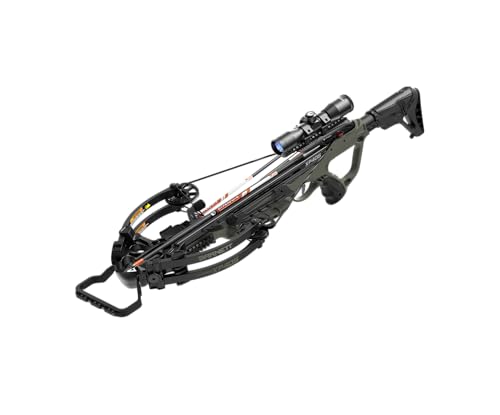 Barnett Archery Hyper XP 405 Crossbow with Two Hyperflite 22" Arrows, Illuminated 4X32mm Scope, and Rope Cocking Device, and Lightweight Side Mount Quiver
