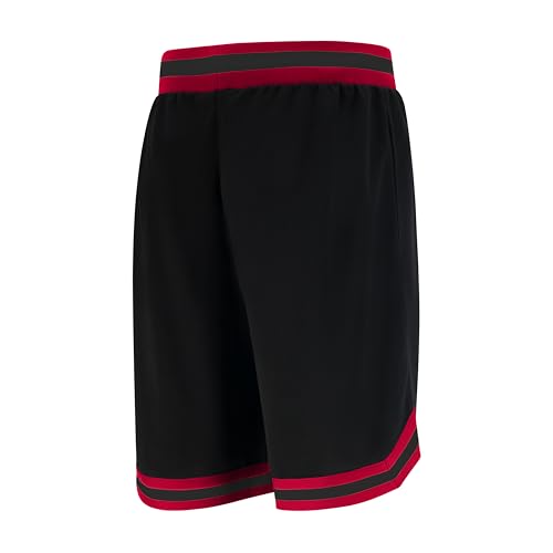 Ultra Game Mens Active Knit Training NBA Woven Team Logo Poly Mesh Basketball Shorts, Black, X-Large US