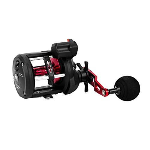 KastKing ReKon Round Baitcasting Fishing Reel, Saltwater Inshore Surf Trolling Reel, Up to 30LBS Powerful Max Drag, Conventional Reel for Catfish, Musky, Bass, Durable Graphite Frame for Saltwater