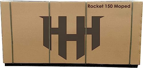 HHH Rocket 150 Moped Street Gas Vitacci Scooter 150cc Motorcycle Automatic Adult Bike with 12 inch Aluminum Wheels (Black)
