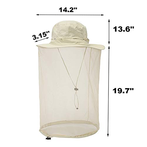 Peicees Head Net Hat for Men Women Adventure Fishing Hat Safari Hat for Hunting Camping Hiking