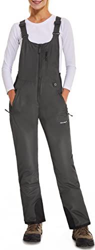 BenBoy Women's Snow Bibs Ski Waterproof Windproof Insulated Overalls Ripstop Snowboard Pants Winter