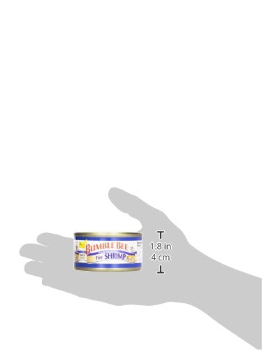 Bumble Bee Tiny Canned Shrimp, 6 oz Can - Shrimp in Water, Cooked, Peeled, Deveined - 22g Protein per Serving - Gluten Free