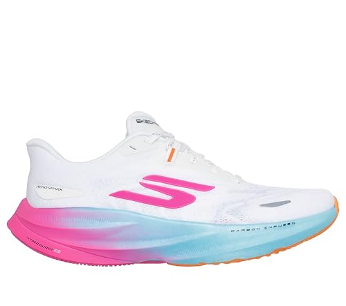 Skechers Women's Aero Spark Sneaker, White/Multi, 9