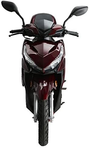 HHH 150cc Scooter Vitacci Spark150 Gas 150cc Moped 4 Stroke Street Motorcycle Strong Gas Bike with CVT Transmission GY6 Engine (Burgundy)
