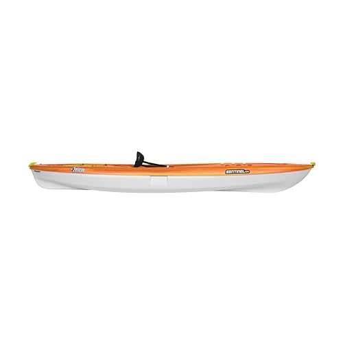 Pelican Sentinel 100X - Recreational Sit on top Kayak - Fade Fireman Red Yellow - Lightweight - Ergoform Backrest - 10 ft