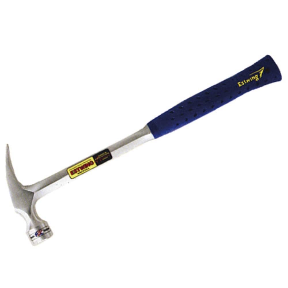 ESTWING Framing Hammer - 22 oz Long Handle Straight Rip Claw with Milled Face & Shock Reduction Grip - E3-22SM