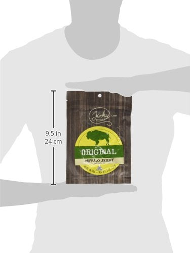 Jerky.com Original Buffalo Jerky 3-Pack - Exotic Jerky High Protein, Gluten-Free, All-Natural Exotic Snack - Premium Wild Game Meat - Perfect for Hiking, Camping, and On-the-Go 1.75oz (Pack of 3)