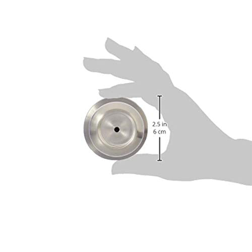 Amazon Basics Bedroom/Bathroom Door Knob With Lock, Coastal, Easy to Install, 1-3/8" to 1-3/4", Satin Nickel