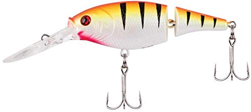 Berkley Flicker Shad Jointed Fishing Lure, Sunset Perch, 1/3 oz, 2 3/4in | 7cm Crankbaits, Size, Profile and Dive Depth Imitates Real Shad, Equipped with Fusion19 Hook