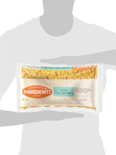 Manischewitz Premium Enriched Fine Egg Noodles 12oz (4 Pack) Great in Soups & Stews