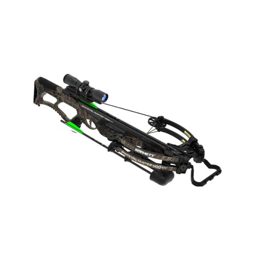 Barnett Whitetail Hunter Crossbow, with 4x32mm Multi-Reticle Scope, 2 Arrows, Lightweight Quiver