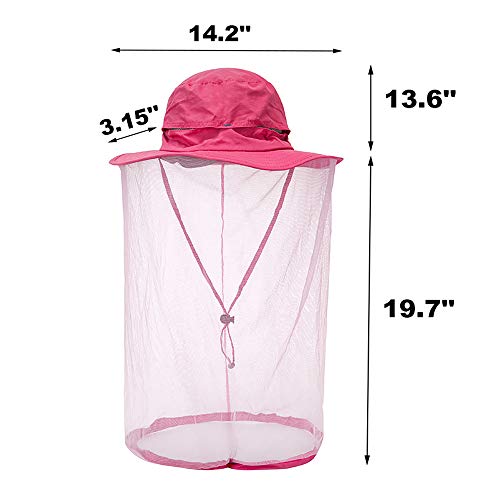 Peicees Head Net Hat for Men Women Adventure Fishing Hat Safari Hat for Hunting Camping Hiking