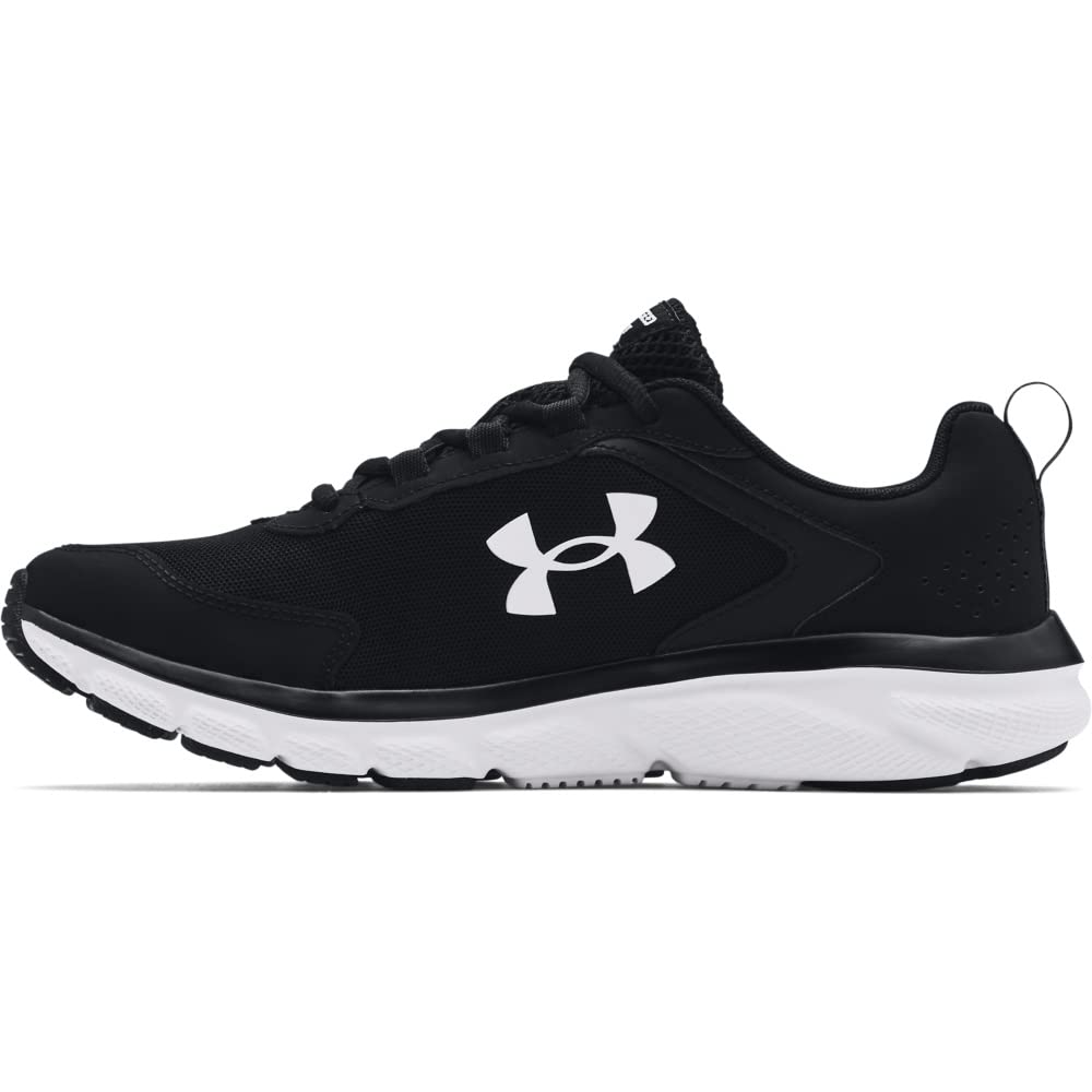 Under Armour Men's Charged Assert 9, Black (001)/White, 11.5 X-Wide US