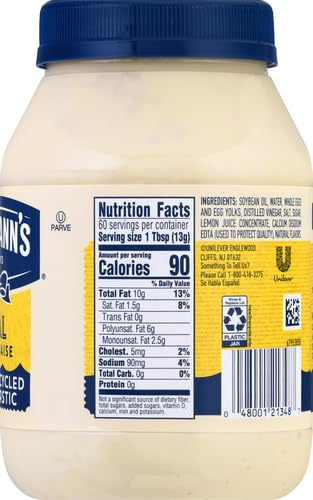 Hellmann's Mayonnaise Real Mayo 1 ct For A Creamy Sandwich Spread or Condiment Rich in Omega-3 ALA, Gluten Free 30 oz