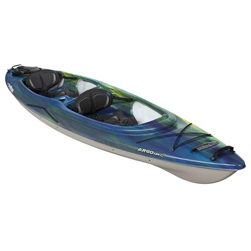 Pelican Argo 136XP - Sit in Tandem Kayak - Iris - Patented Ram-X™ Material - Lightweight Stable - 13 ft