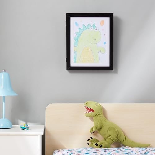 Amazon Basics Wood Front Loading Art Rectangular Frame, 10" x 12.5", Black