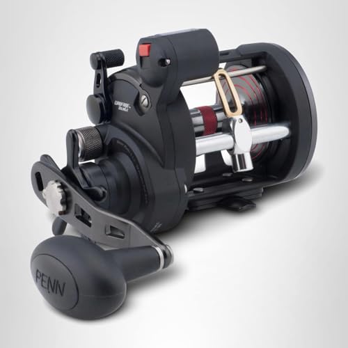 PENN Warfare Level Wind Conventional Nearshore/Lake Fishing Reel, HT-100 Star Drag, Max of 15lb | 6.8kg, Made with Corrosion-Resistant Graphite Frame