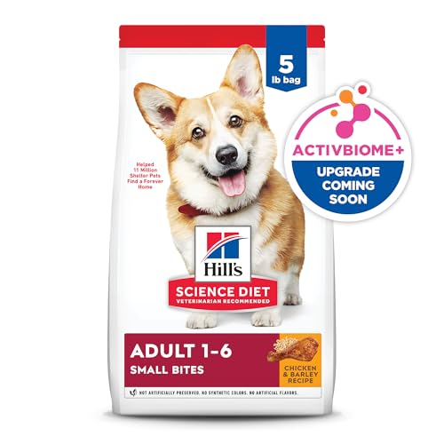 Hill's Science Diet Adult 1-6, Adult 1-6 Premium Nutrition, Small Kibble, Dry Dog Food, Chicken & Barley, 35 lb Bag