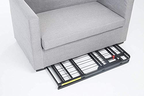 Amazon Basics Bed Frame with Ample Underbed Storage, Foldable Metal Platform, Sturdy Steel, No Box Spring Needed, 14 inches High, Noise-Free Support, Easy Assembly Tool-Free Setup, Full Size, Black