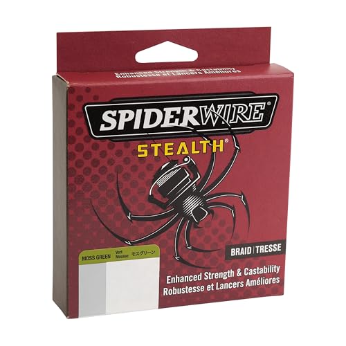 SPIDERWIRE SCS10G-125 Braided Stealth Superline, Moss Green, 10 Pound, 125 Yards
