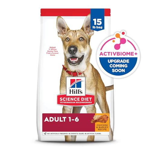 Hill's Science Diet Adult 1-6 Premium Nutrition Dry Dog Food, Chicken & Barley, 35 lb Bag (Pack of 1)