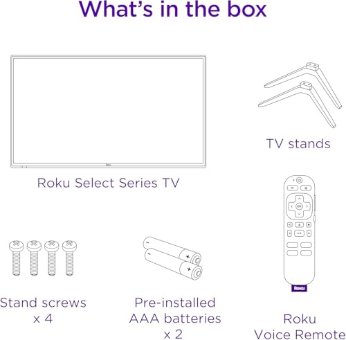 Roku Smart TV – 32-Inch Select Series 720p HD RokuTV with Roku Voice Remote, Bright Picture, Customizable Home Screen – Live Local News, Sports, Gaming