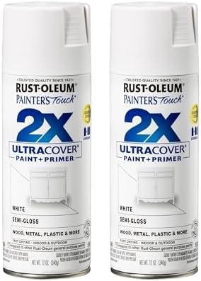 Rust-Oleum 331182 Painter's Touch 2X Ultra Cover Spray Paint, 12 oz, Ultra Matte Black