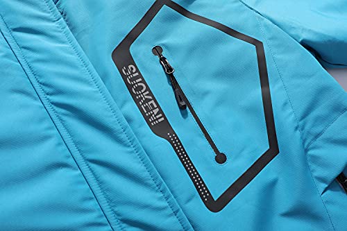 SUOKENI Women's Waterproof Warm Winter Snow Coat Hooded Raincoat Ski Snowboarding Jacket