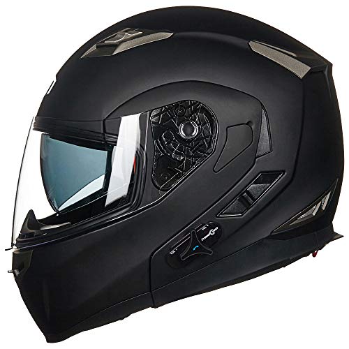 bluetooth motorcycle helmet modular ILM Bluetooth Integrated Modular Flip up Full Face Motorcycle Helmet S – LENONLURES.COM