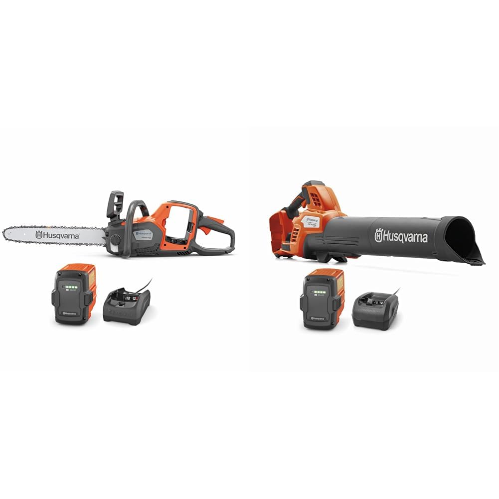 Husqvarna Power Axe 350i Cordless Electric Chainsaw, 18 Inch Chainsaw with Brushless Motor and Quiet Superior Cutting Power, 40V Lithium-Ion 7.5 Ah Battery and Charger Included. 970601202