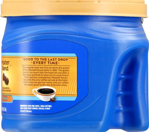 Maxwell House Breakfast Blend Mild Roast Ground Coffee, 38.8 oz Canister