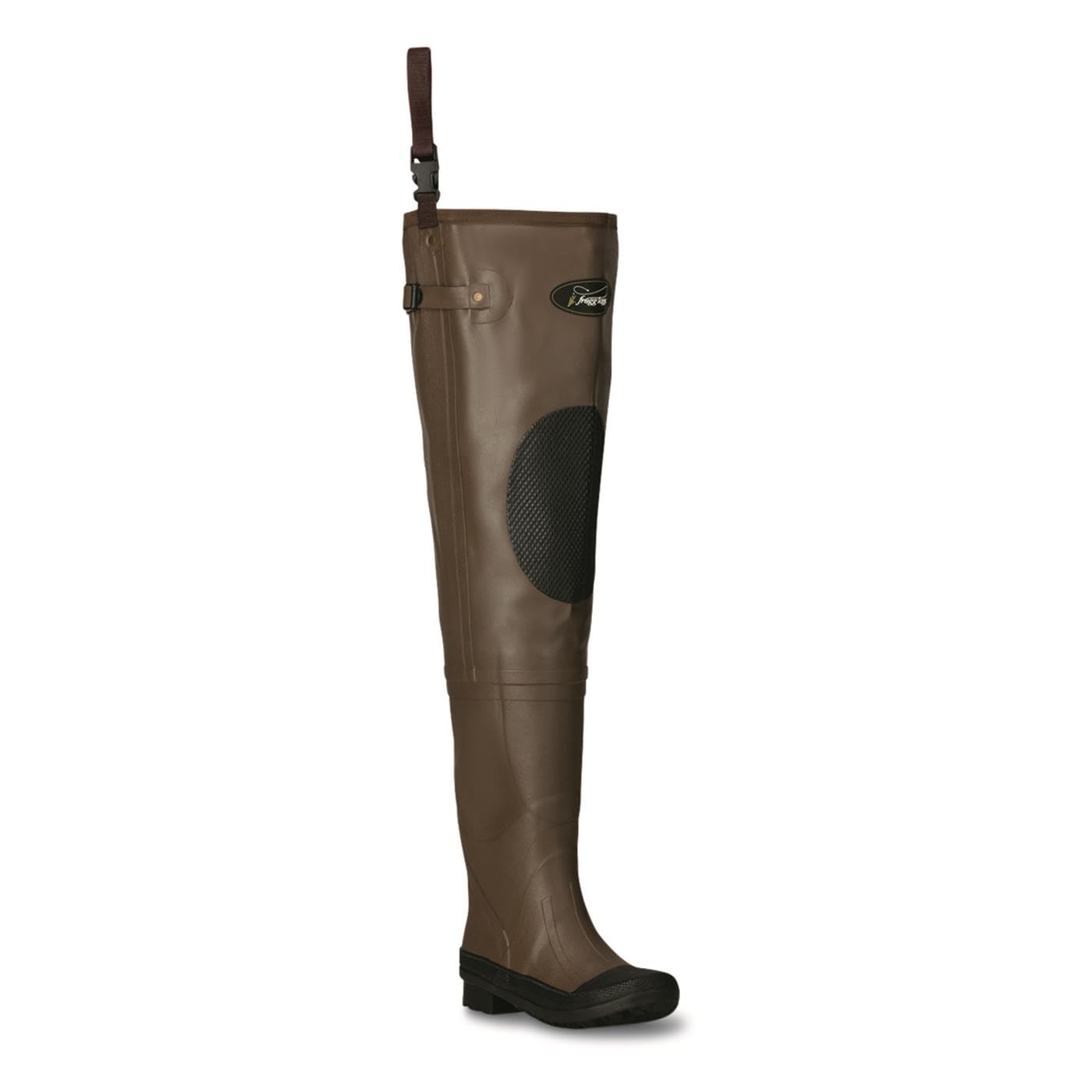 FROGG TOGGS Youth Classic II Rubber BF Hip Waterproof Fishing Wader for Fishing, Brown, 4