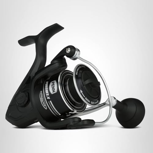 Penn Pursuit V Spinning Fishing Reel, Size 3000, Corrosion-Resistant Graphite Body, Lightweight Aluminum Superline Spool, HT-100 Drag System