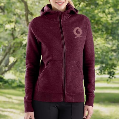 Carhartt Women's Force Delmont Graphic Zip Front Hooded Sweatshirt
