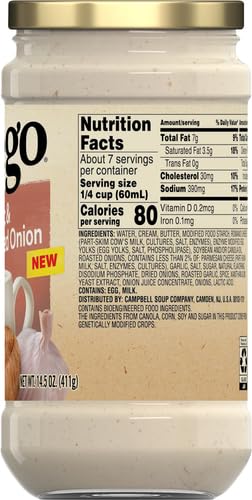 Prego Alfredo Pasta Sauce with Roasted Garlic and Parmesan Cheese, 14.5 oz Jar