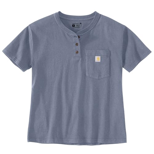 Carhartt Women's Loose Fit Short-Sleeve Heavyweight Henley T-Shirt