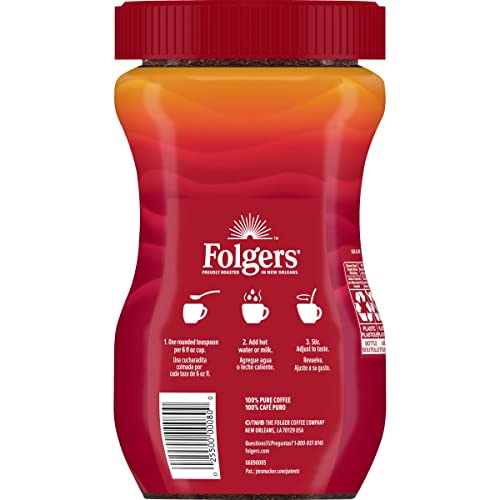Folgers Classic Roast Instant Coffee, 8 Ounces