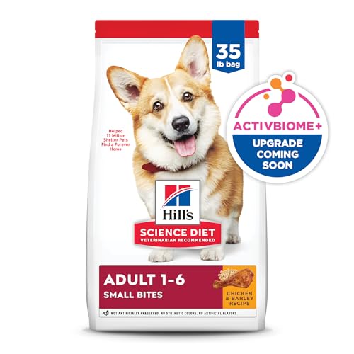 Hill's Science Diet Adult 1-6, Adult 1-6 Premium Nutrition, Small Kibble, Dry Dog Food, Chicken & Barley, 35 lb Bag