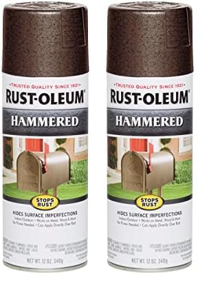 Rust-Oleum 7214830-6PK Stops Rust Hammered Spray Paint, 12 oz, Gray, 6 Pack