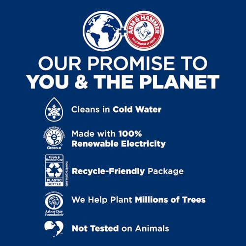 ARM & HAMMER Liquid Laundry Detergent, Clean Burst Fresh, 170 fl oz, 170 Loads