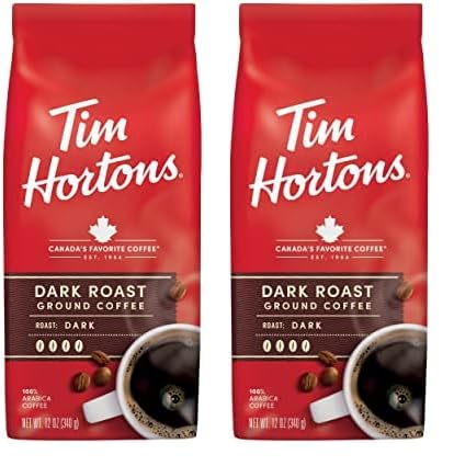Tim Hortons Original Blend, Medium Roast Ground Coffee, Canada’s Favorite Coffee, Made with 100% Arabica Beans, 48 Ounce Canister