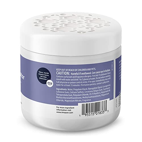 Amazon Basics Gel Odor Eliminator, Activated Charcoal, Lavender, 17 Oz, Pack of 1