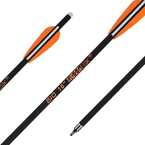 REEGOX Crossbow Bolts 16/18/20 inch Bio Crossbow Arrows with Moon Nocks and Removable Tips (Pack of 12)